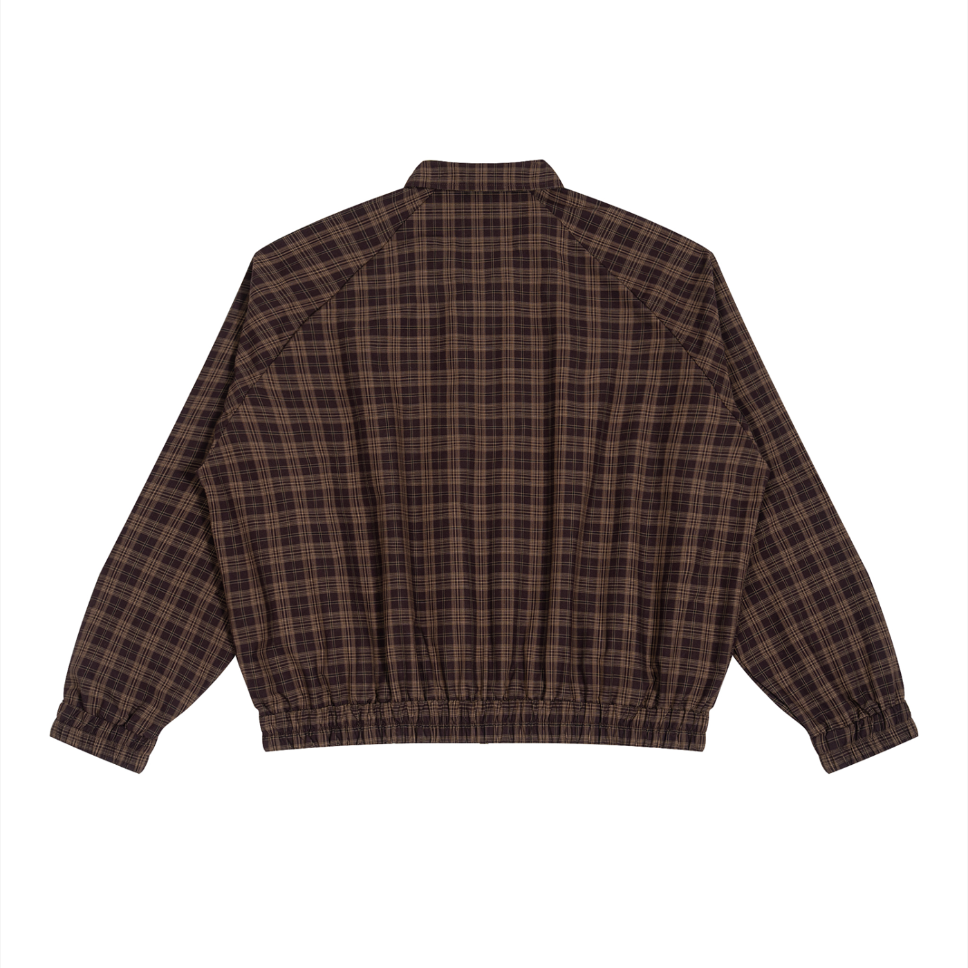 Plaid Full Zip Pajama Top