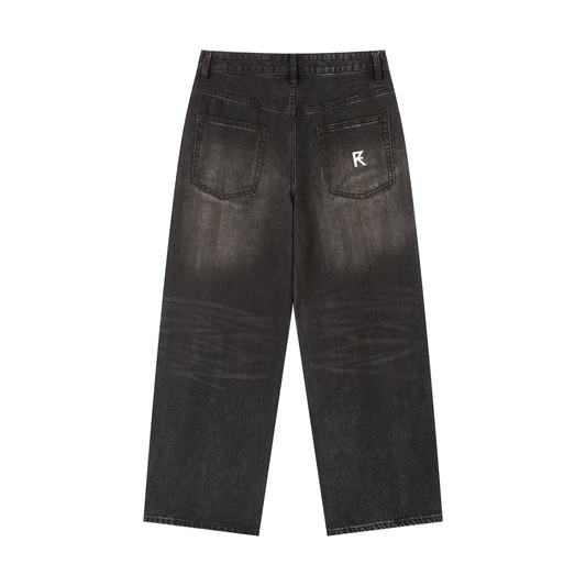 Vintage Wash Heavyweight Denim Jeans