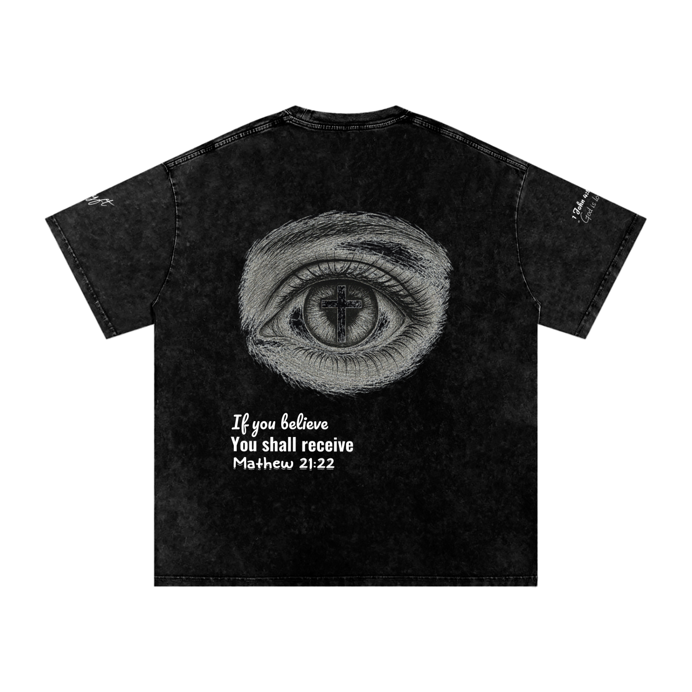 Snow Washed Oversized Cotton T-Shirt