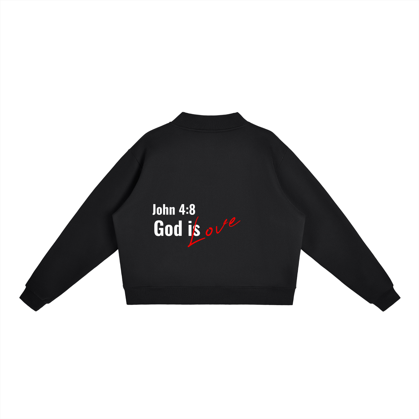 Essential Fleece Mock-Neck Crew Sweatshirt