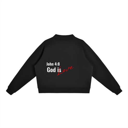 Essential Fleece Mock-Neck Crew Sweatshirt
