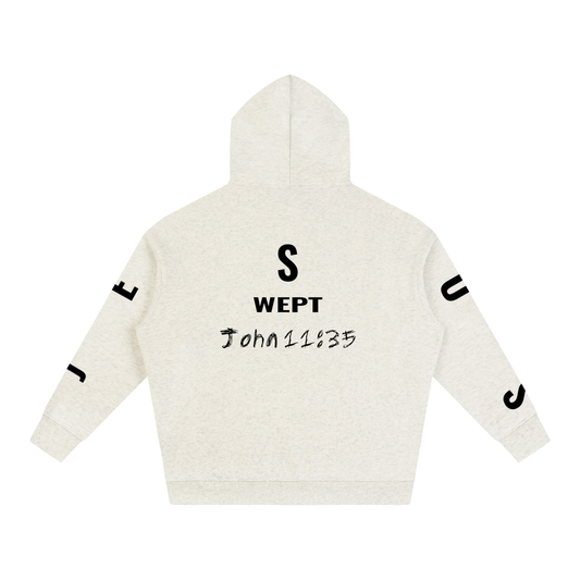 Oat Gray “Jesus Wept” Hoodie