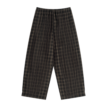 Plaid Wide Pajama Pants