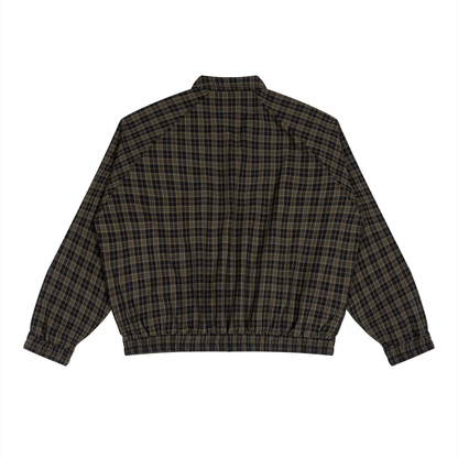 Plaid Full Zip Pajama Top