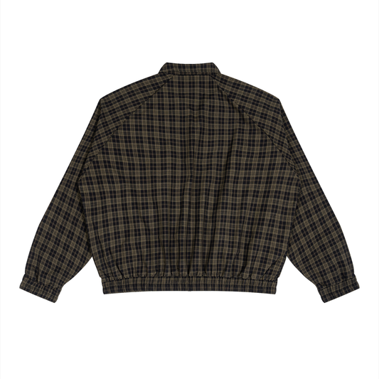 Plaid Full Zip Pajama Top