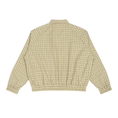Plaid Full Zip Pajama Top