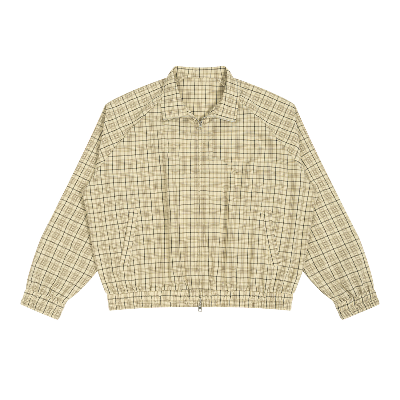 Plaid Full Zip Pajama Top