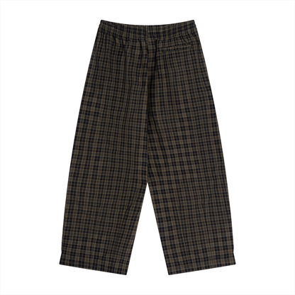 Plaid Wide Pajama Pants