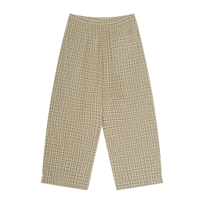 Plaid Wide Pajama Pants