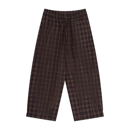 Plaid Wide Pajama Pants