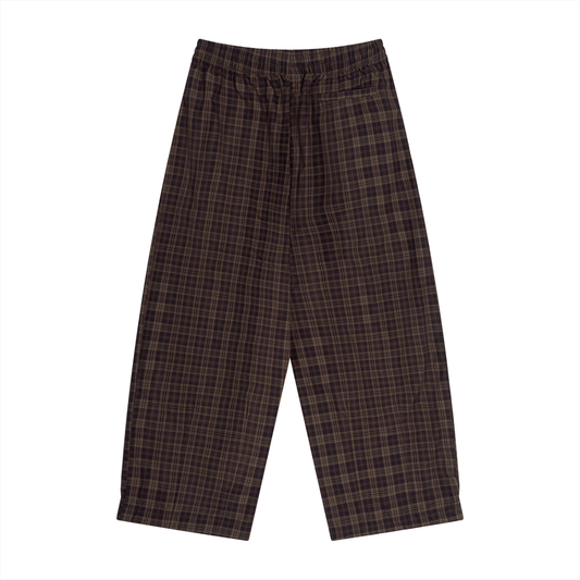 Plaid Wide Pajama Pants