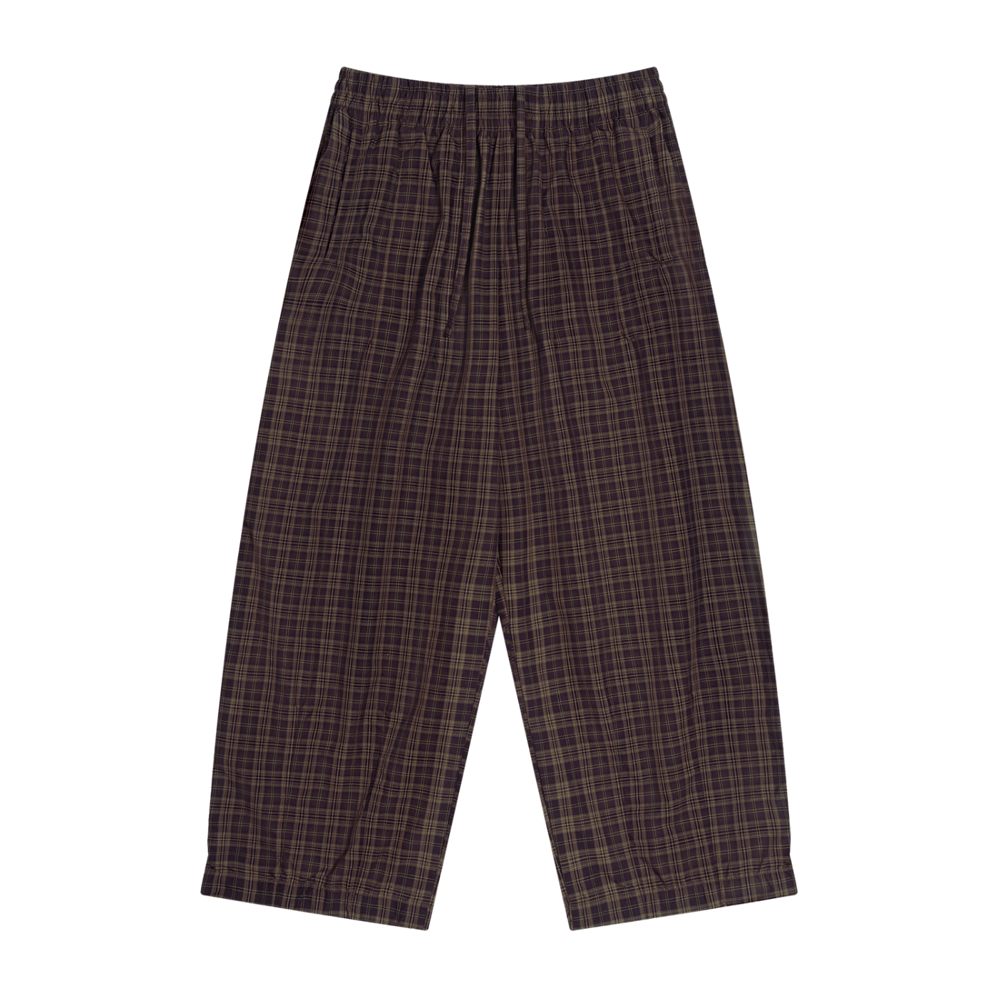 Plaid Wide Pajama Pants