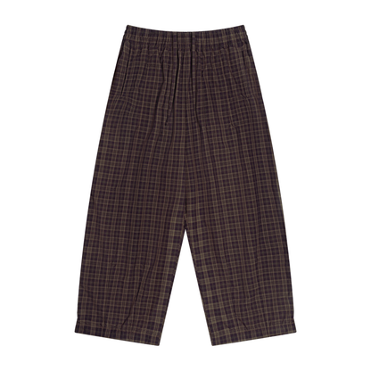 Plaid Wide Pajama Pants