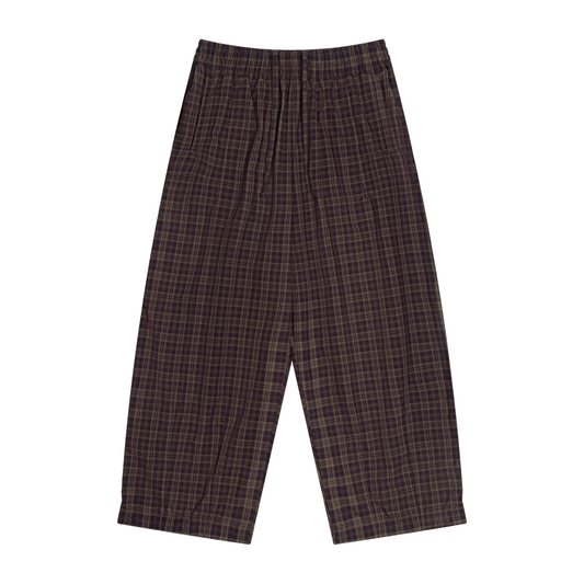 Plaid Wide Pajama Pants